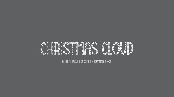 Christmas Cloud Font