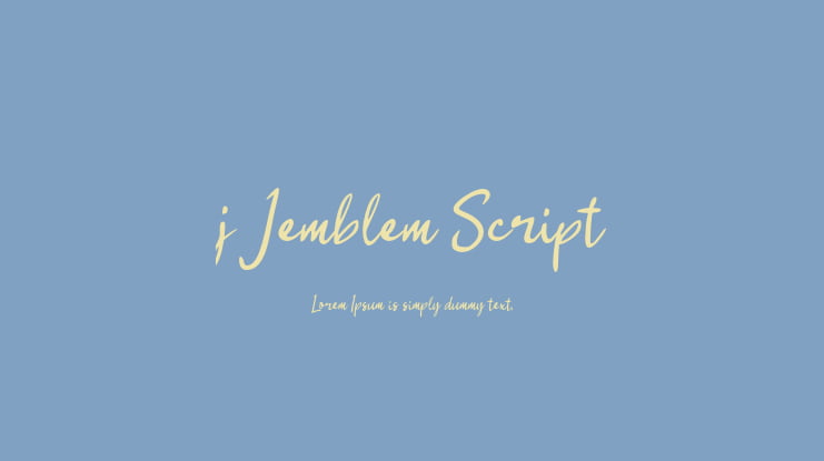 j Jemblem Script Font