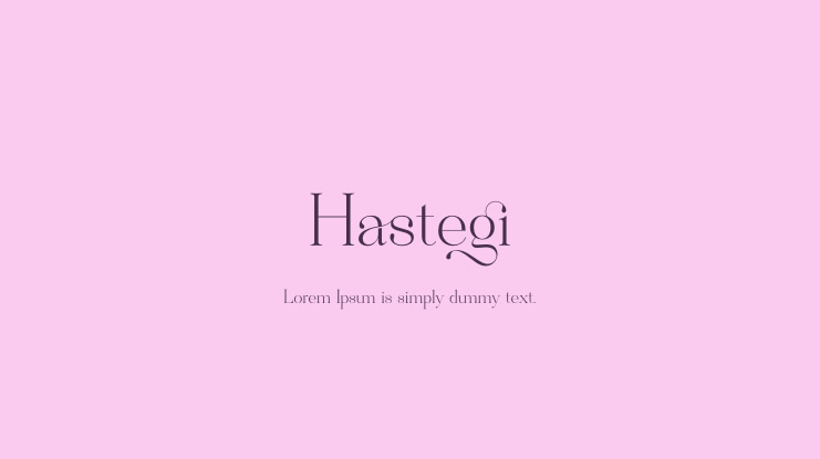 Hastegi Font