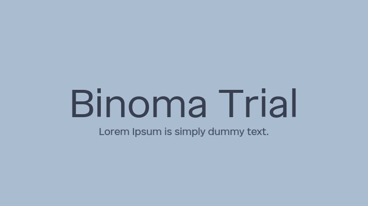Binoma Trial Font Family