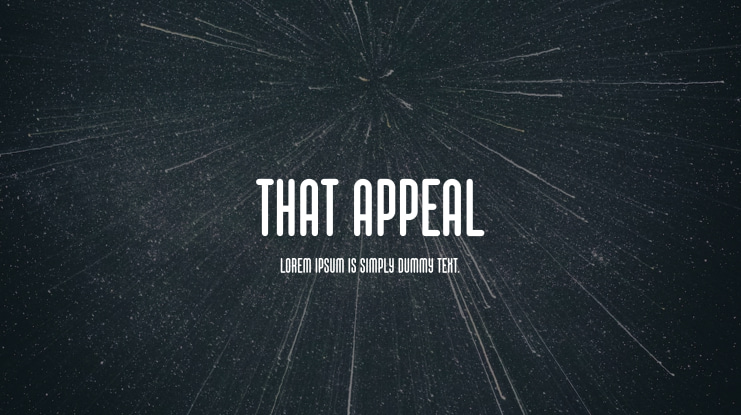 That Appeal Font