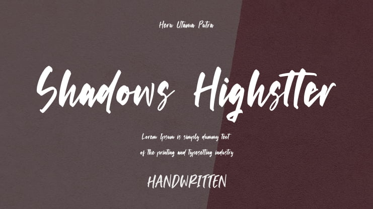 Shadows Highstter Font