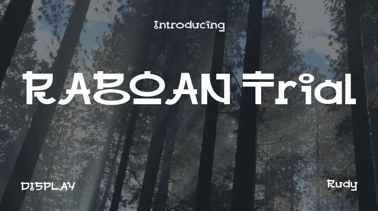 RABOAN Trial Font