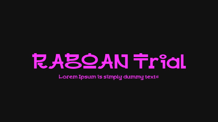 RABOAN Trial Font