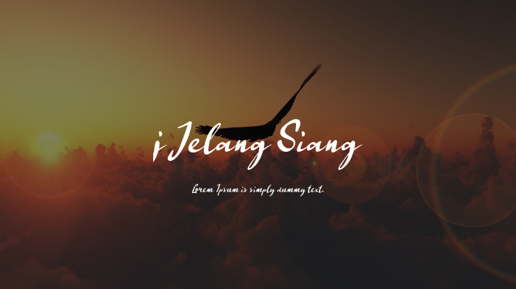 j Jelang Siang Font