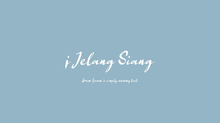 j Jelang Siang Font