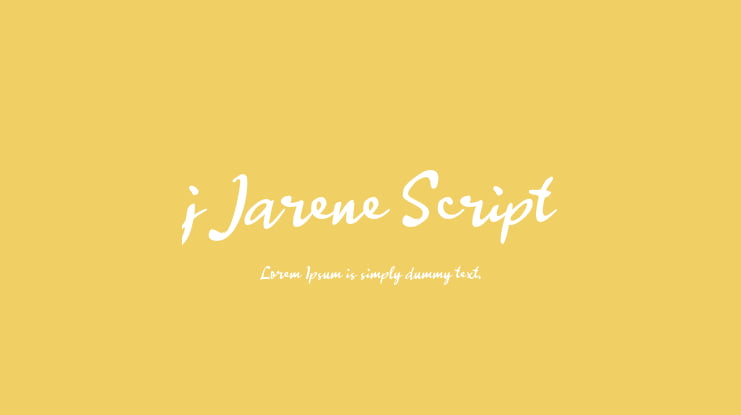 j Jarene Script Font
