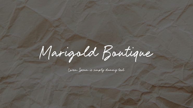 Marigold Boutique Font