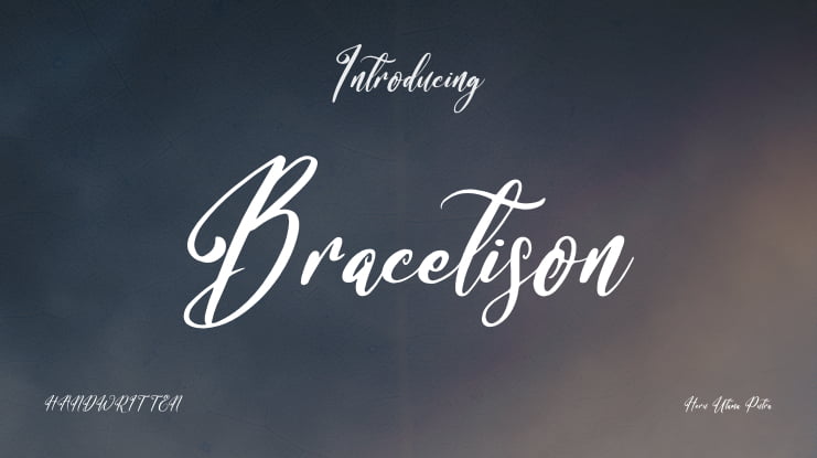 Bracetison Font