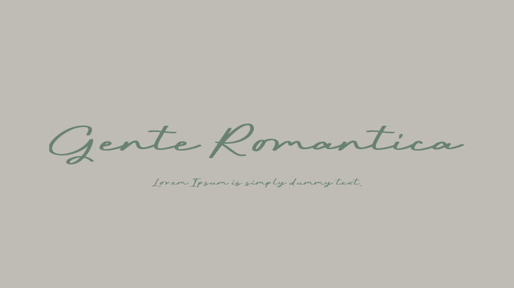 Gente Romantica Font