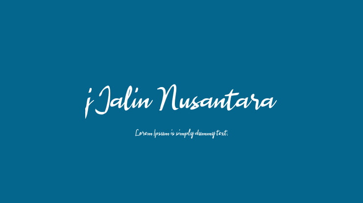 j Jalin Nusantara Font