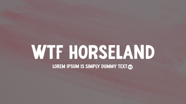 Wtf Horseland Font
