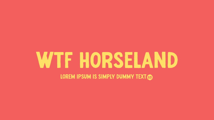Wtf Horseland Font