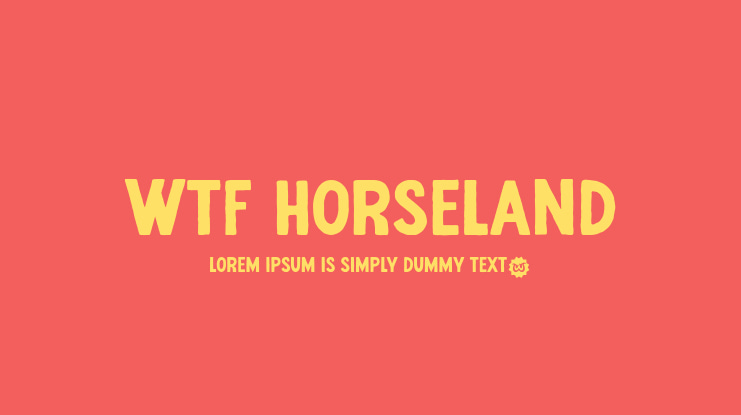 Wtf Horseland Font
