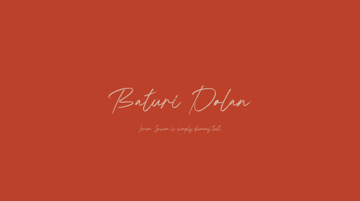Baturi Dolan Font