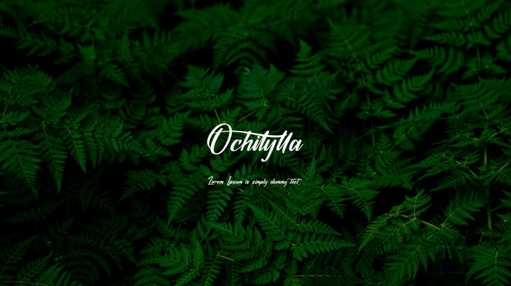 Ochitylla Font