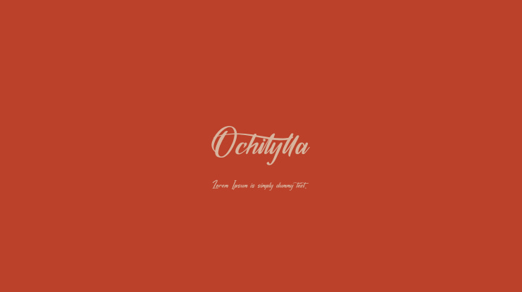 Ochitylla Font
