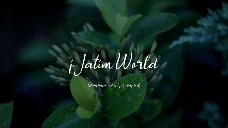 j Jatim World Font