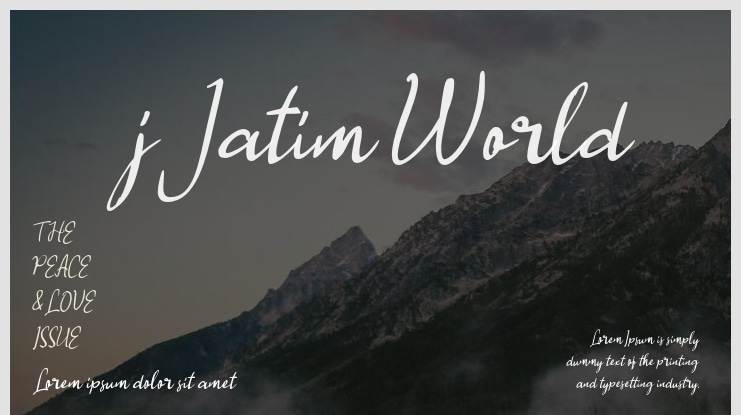 j Jatim World Font