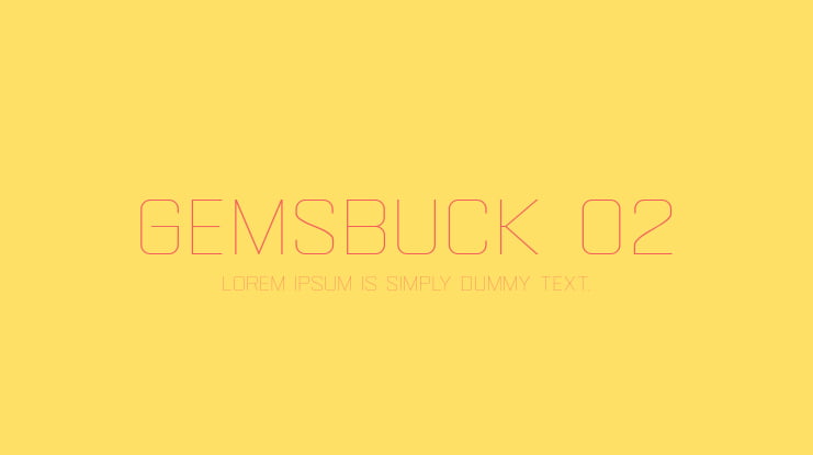 Gemsbuck 02 Font