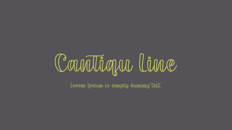 Cantiqu Line Font Family
