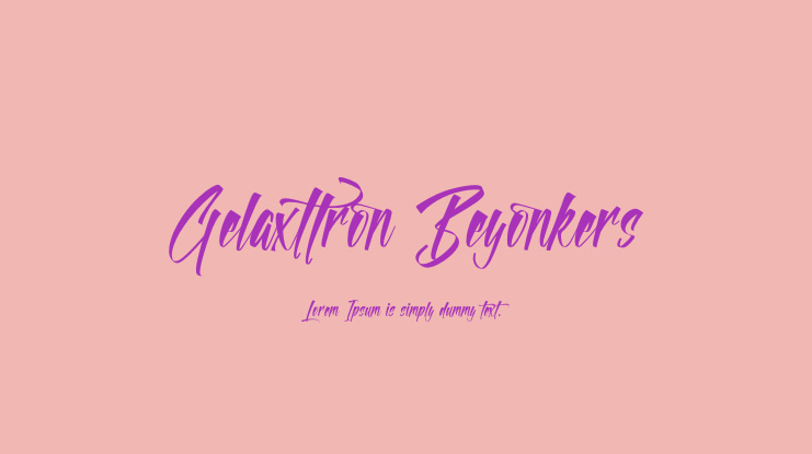 Gelaxttron Beyonkers Font