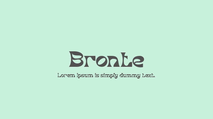Bronte Font