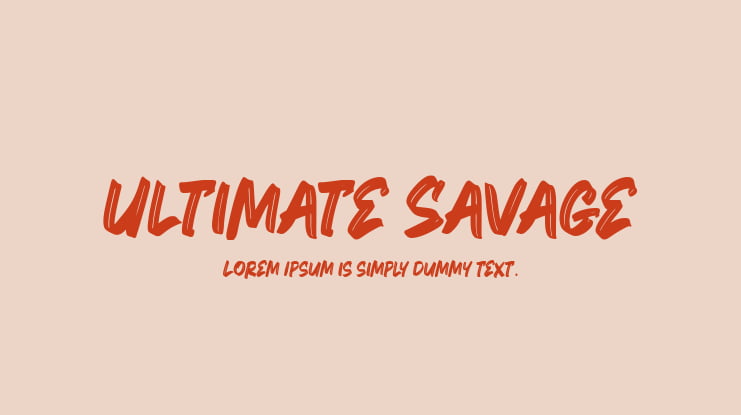 Ultimate Savage Font