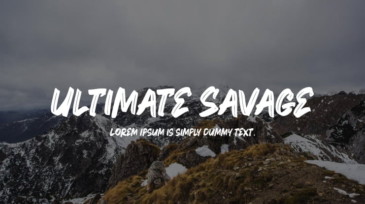 Ultimate Savage Font