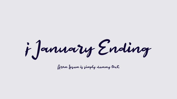 j January Ending Font