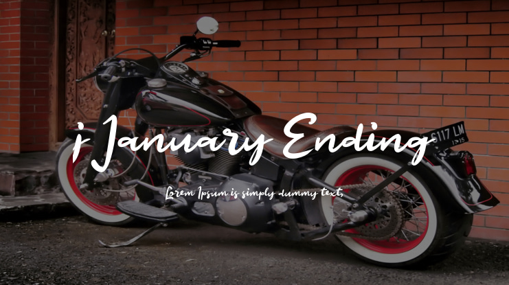 j January Ending Font