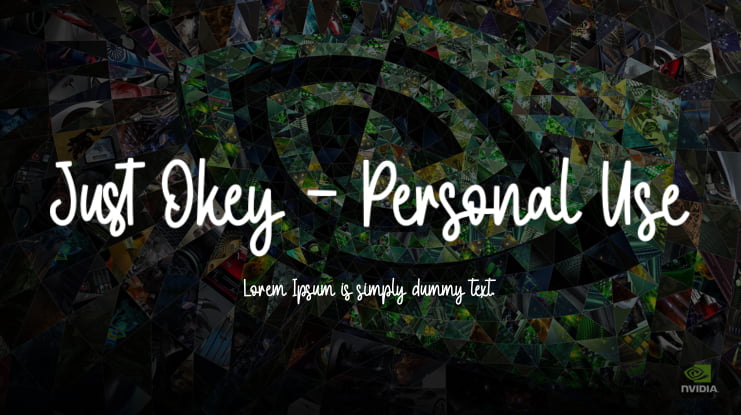 Just Okey - Personal Use Font