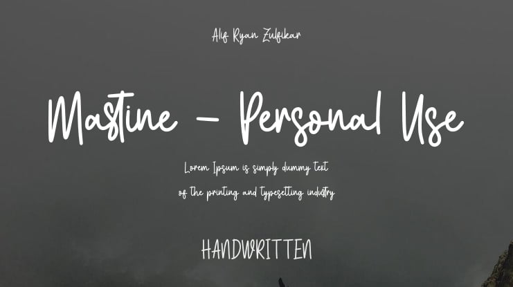 Mastine - Personal Use Font