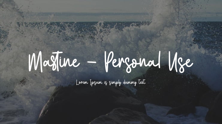 Mastine - Personal Use Font