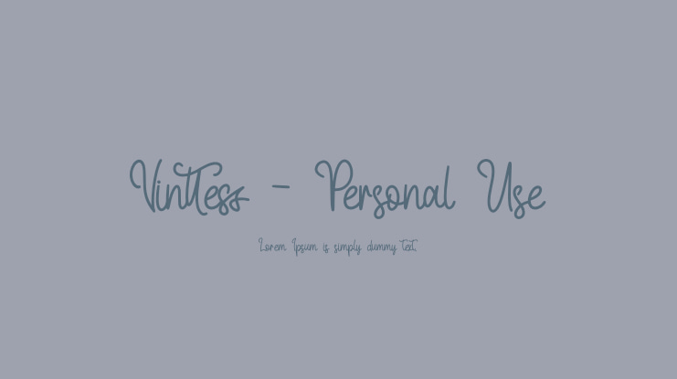 Vintless - Personal Use Font