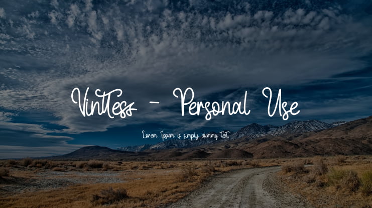 Vintless - Personal Use Font