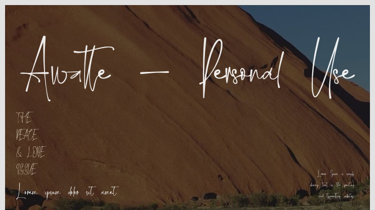 Awatte - Personal Use Font