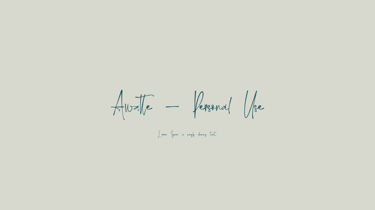 Awatte - Personal Use Font