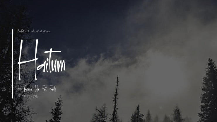 Haitum - Personal Use Font