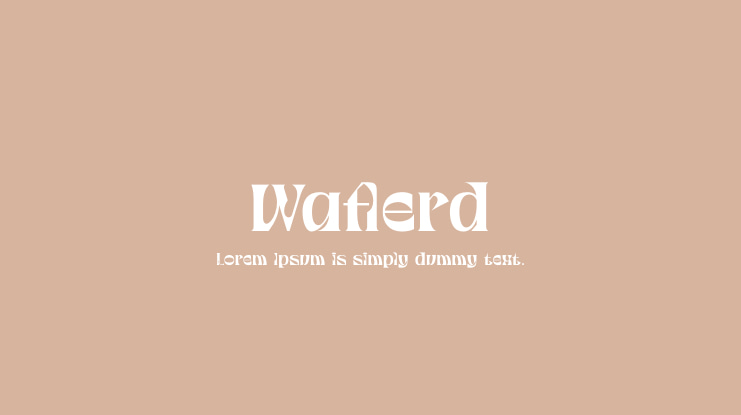 Waflerd Font