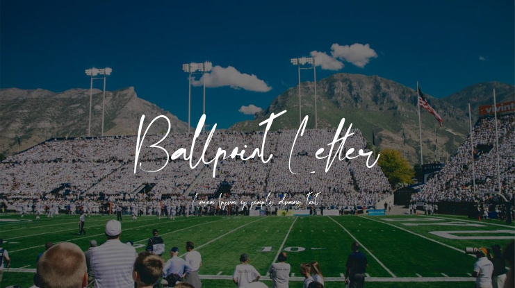 Ballpoint Letter Font