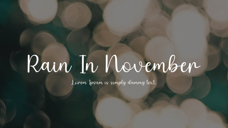 Rain In November Font