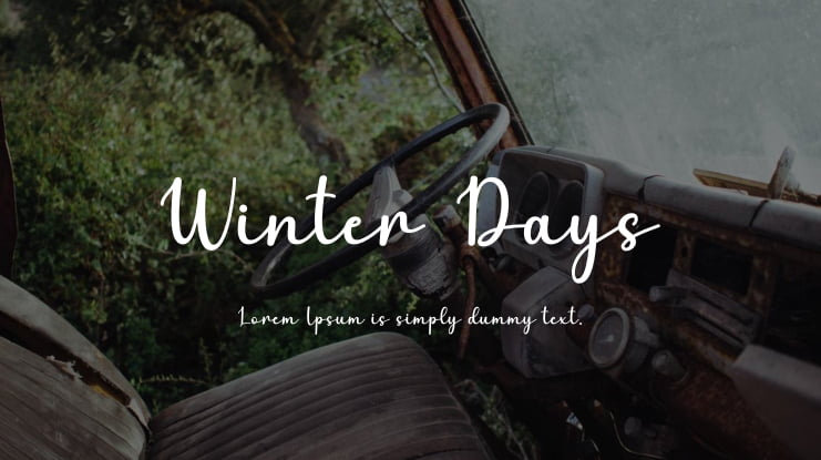 Winter Days Font