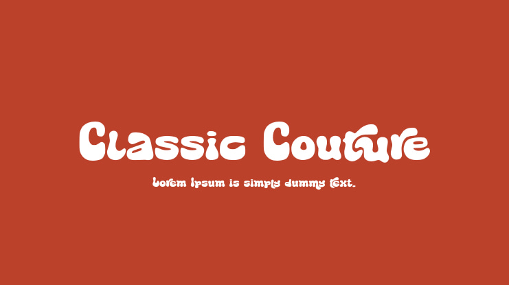 Classic Couture Font