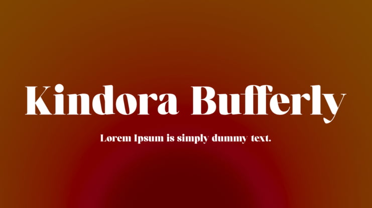 Kindora Bufferly Font
