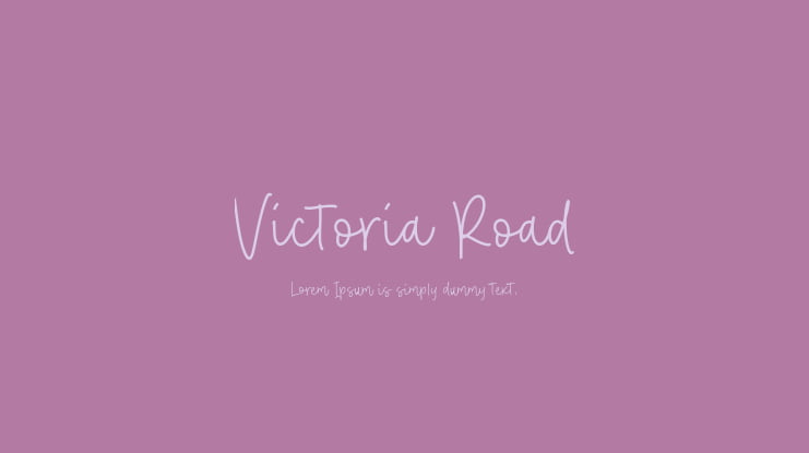 Victoria Road Font