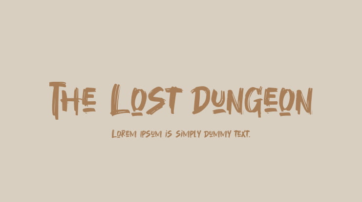 The Lost Dungeon Font