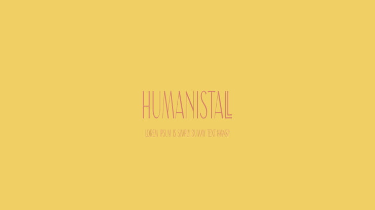 Humanistall Font