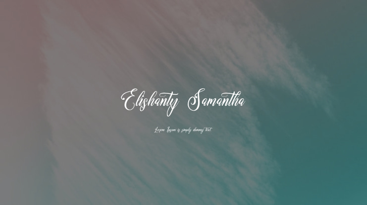 Elishanty Samantha Font