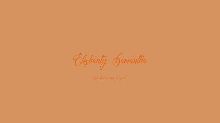 Elishanty Samantha Font